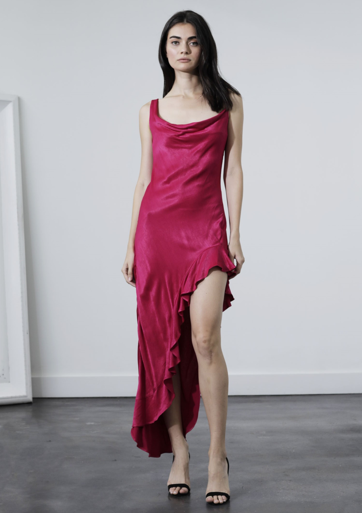 Azelea Midi Dress - Hot Pink